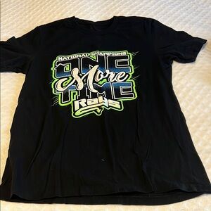 Black Graphic T-Shirt with Neon Accents
